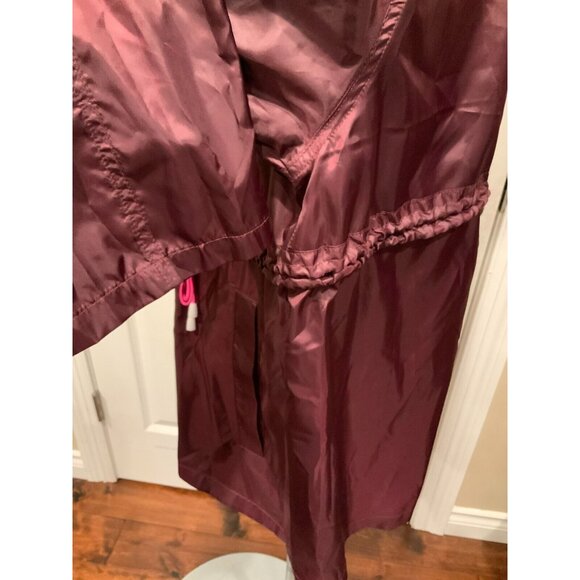 Juicy Couture Maroon Purple Button-Up Hooded Wind Breaker Jacket, Size Small - Picture 7 of 11